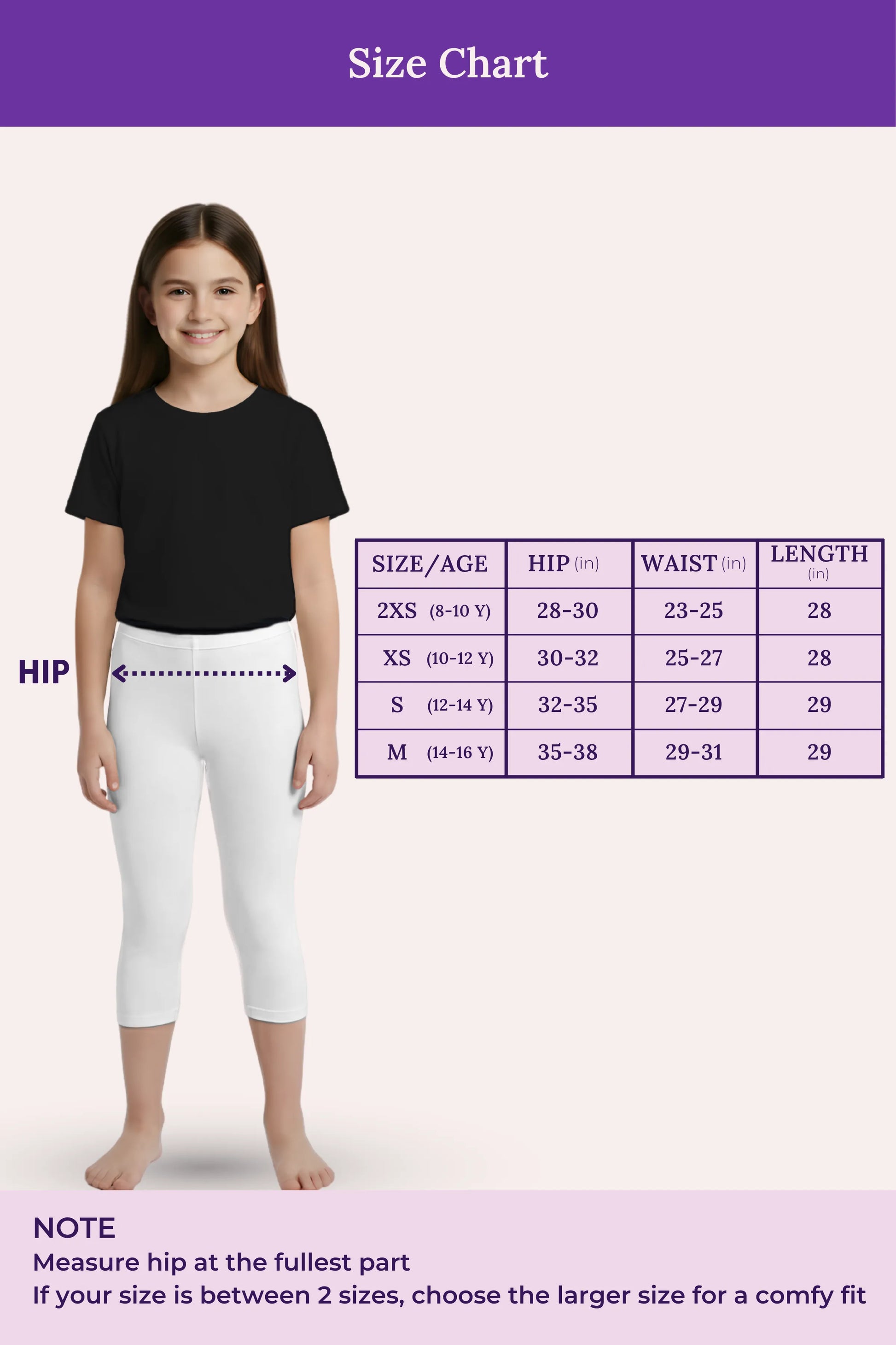 cropped leggings for teen girls -feature image-White