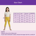Size Chart For Teen Cropped Leggings-Yellow
