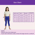 Size Chart For Teen Cropped Leggings Royal Blue