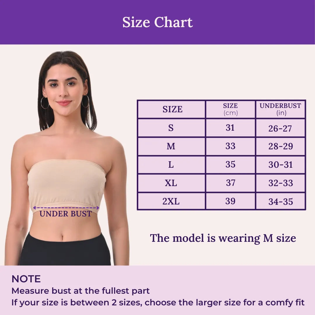 Size Chart For Tube Bra