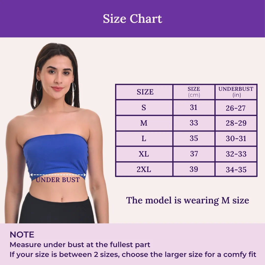 Size Chart For Tube Bra 