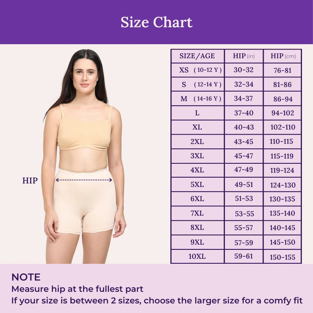 Size Chart For Under Short