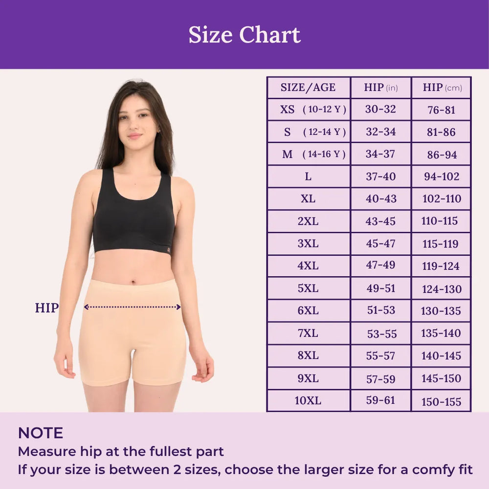Size Chart For Under Short