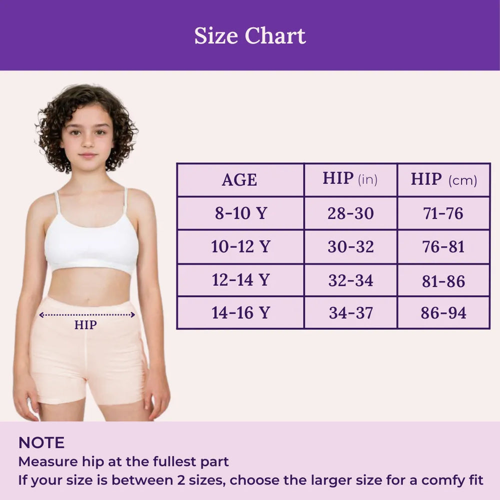 Size Chart For Under Shorts For Teens