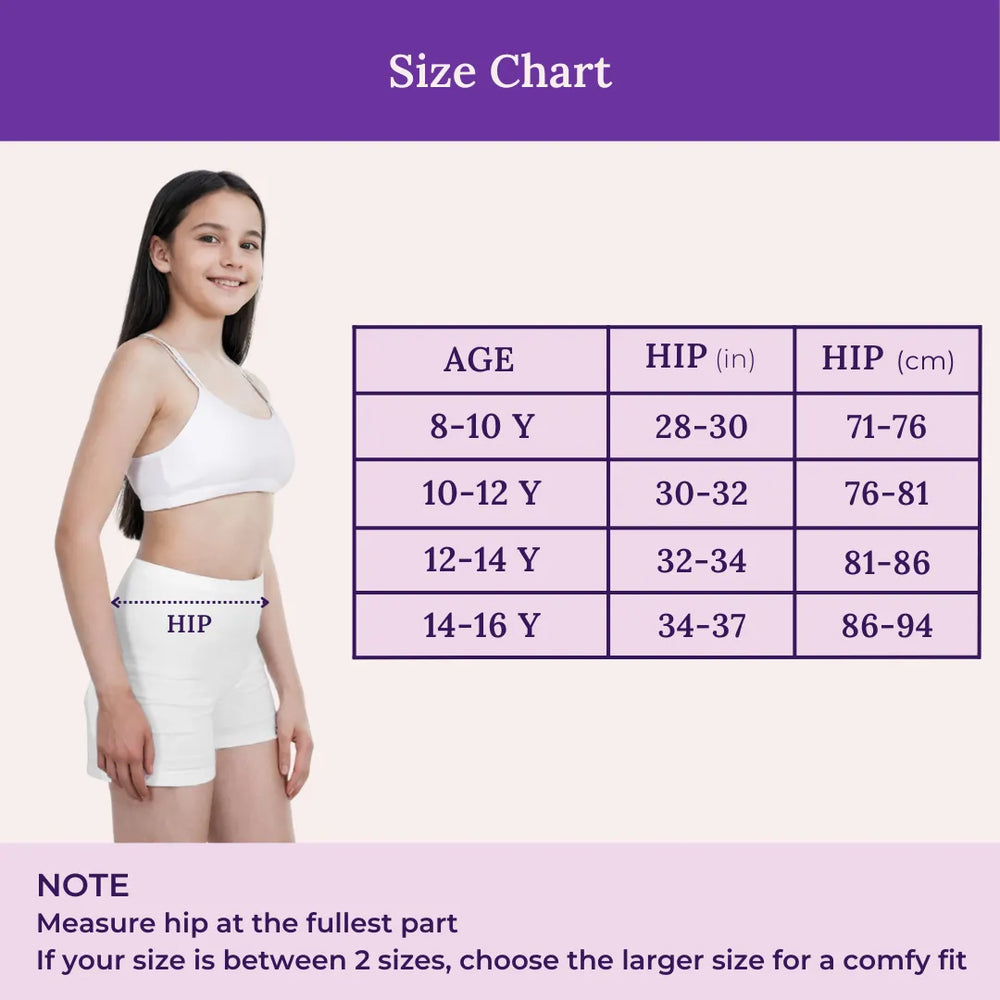 Size Chart For Under Shorts For Teens