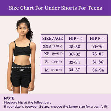 Shorts for under dresses kids size chart - Adira