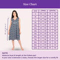Size Chart For V-Neck Night Gowns 
