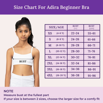 Starter bra size chart 