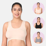 Skin, Black & Steel Grey Sleep Bra / Lounge Bra