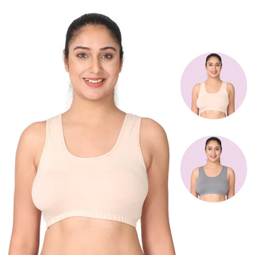 Adira Skin & Grey Lounge Bra