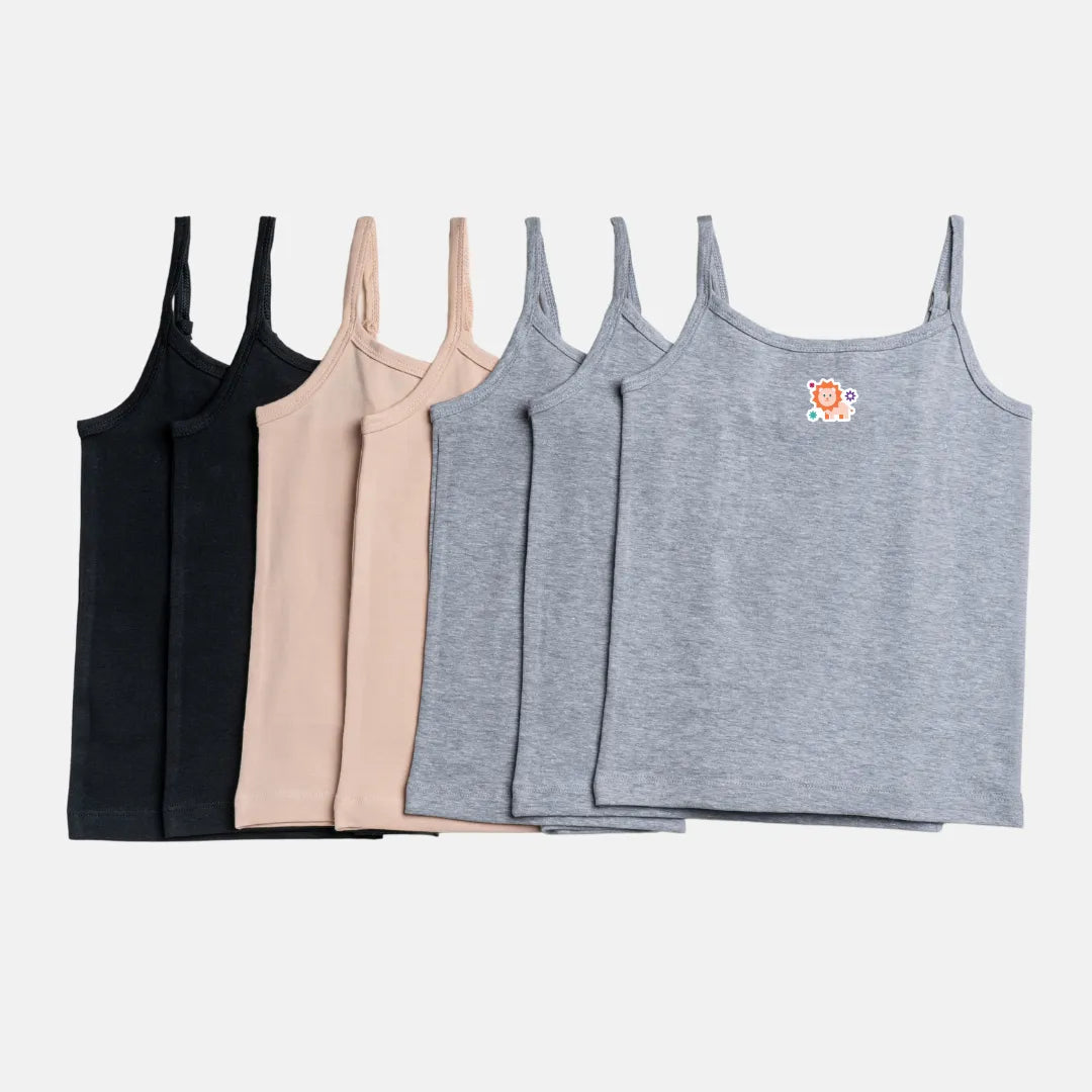 Slip For Baby Girl Mixed Color Slips 7 Pack