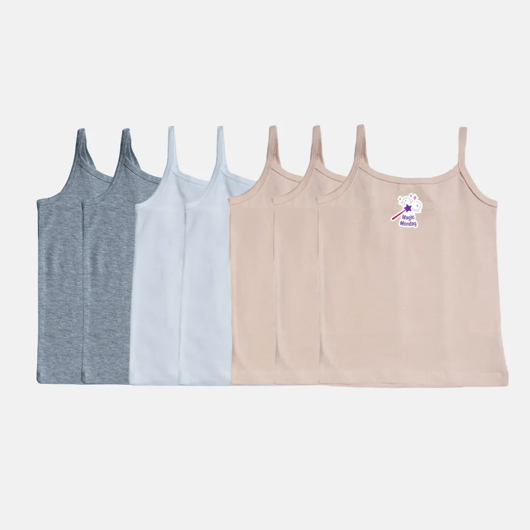 Slip For Baby Girl Mixed Color Slips 7 Pack