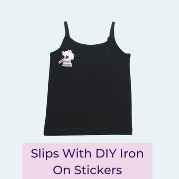 Slips With DIY Iron On Stickers