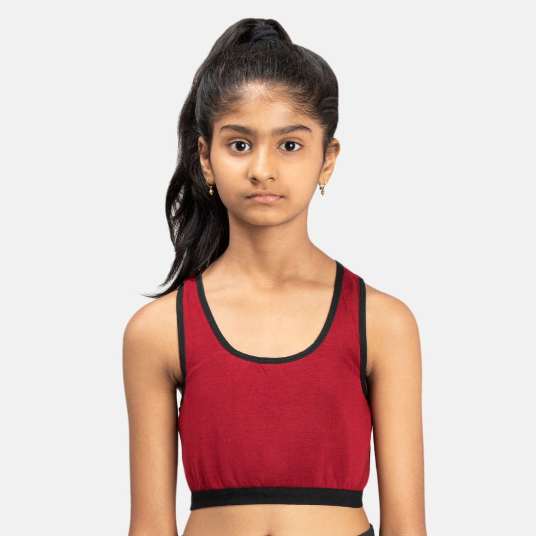 Sports Bra For Beginners Maroon