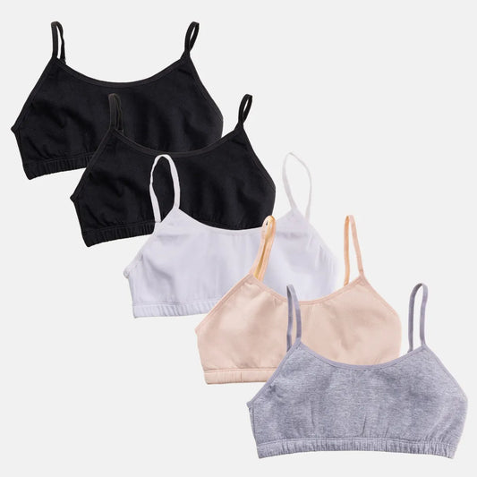 Starter Bra | Comfy Wireless Bra | Full Coverage | Slip On | Pack Of 5