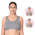 Adira Steel Grey Sleep Bra Pack 2