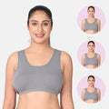 Steel Grey Sleep Bra / Lounge Bra Pack 3