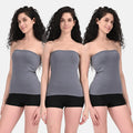 Strapless Tops For Women Steel Grey Pack Of 3