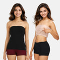 Strapless Tank Top - Black & Skin