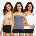Strapless Tank Top - Skin, Steel Grey & White