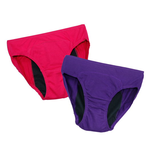 Teen Period Panties For Stain Free Period | Hipster Fit | Leak Proof | Use with Pad For Hygiene | Prevents Front & Back Stains | 2 Pack