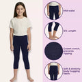 Teen Capris Features-Navy Blue