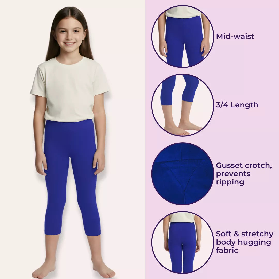 Teen Capris Features Royal Blue
