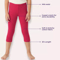 Teen Capris Main Features-Dark Pink