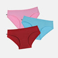 Teen Cotton Panties Light Pink, Light Blue & Maroon