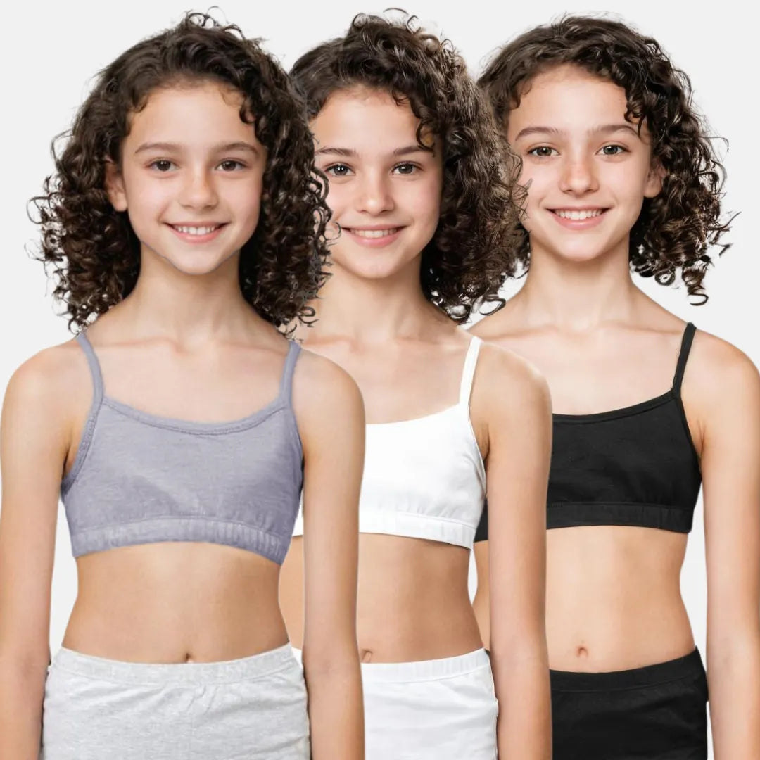  Teenager Bra Grey, White & Black 