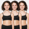 Teenager Cotton Bra Black Pack 3 