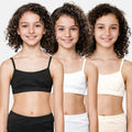 Teenager Cotton Bra Black, White & Skin