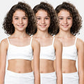 Teenager Cotton Bra White Pack 3
