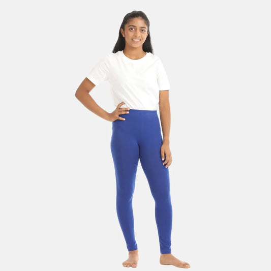 Teen Leggings | High Waist | Ankle Length | Cotton-Elastane Blend | Non-See-Through | Gusset Crotch Prevents Ripping