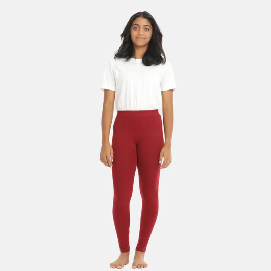 Teen Leggings | High Waist | Non-See-Through | Ankle Length | Cotton-Elastane Blend | Gusset Crotch Prevents Ripping