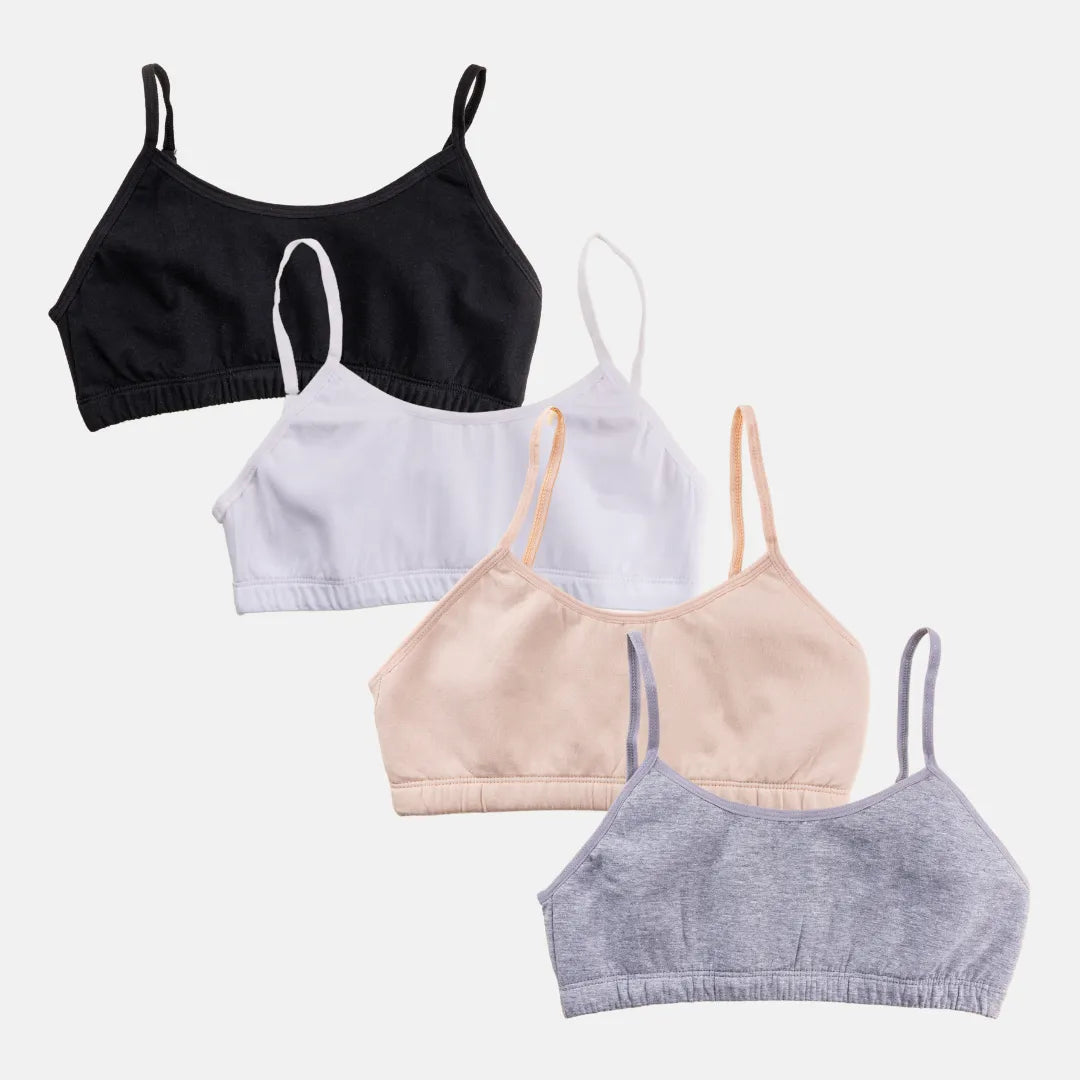 Training Bra Black White Skin Grey Pack Of 4