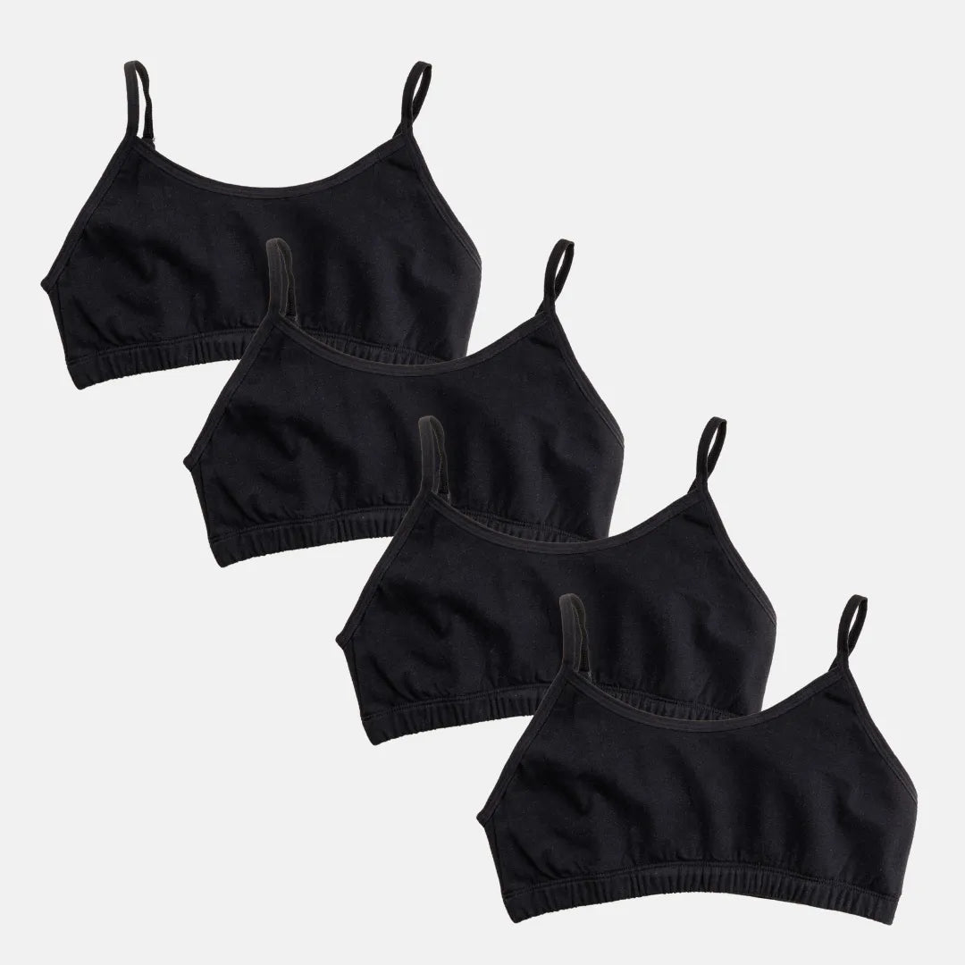Training Bras For Girls Black Pack Of 4