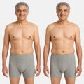 Men Wearing Incontinence Trunks Of Grey Color