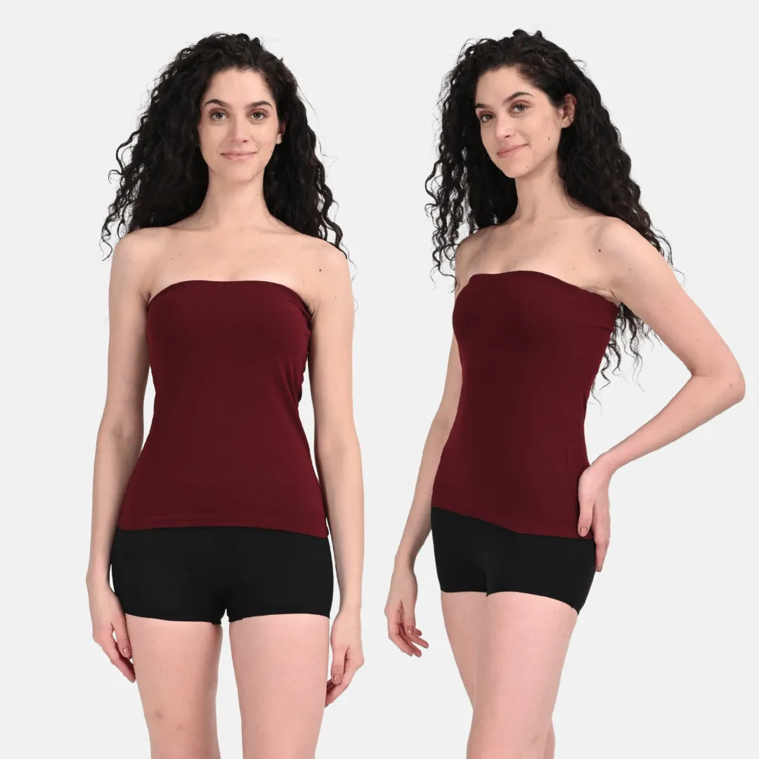 Tube Camisole Wine Pack Of 2