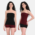 Tube Camisole Wine & Black