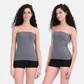 Tube Tank Top Steel Grey Pack Of 2