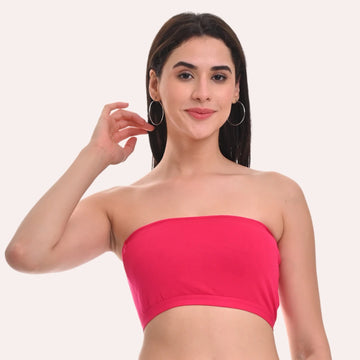 Women Tube Bra Pink