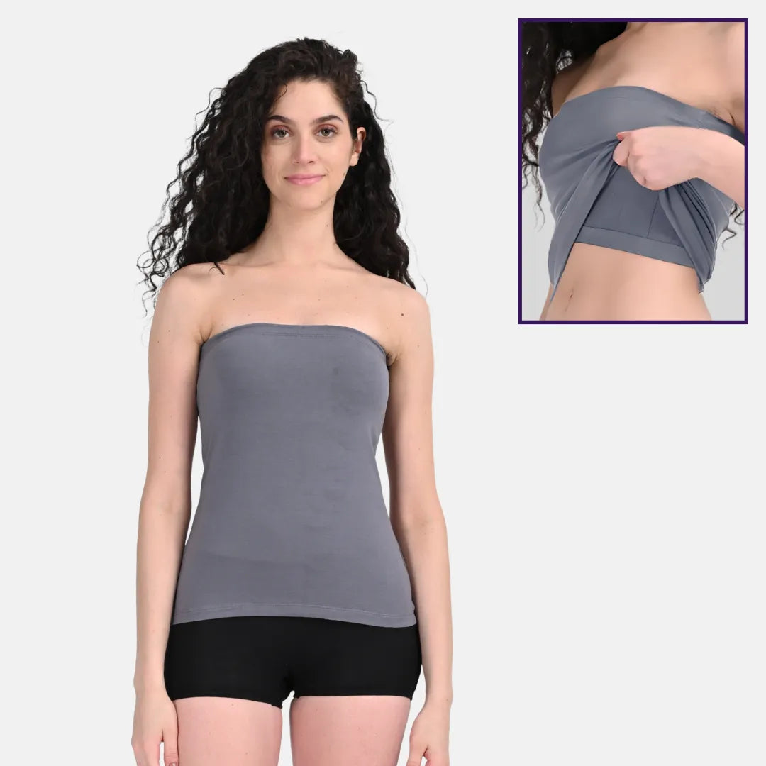Tube Tank Top Steel Grey Pack Of 1
