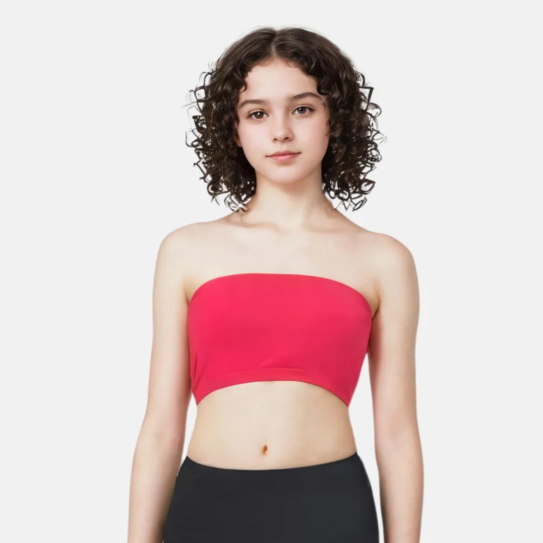 Tube Top Bra For Teens Dark Pink
