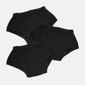 Tween Boxer Panties For Periods Black Pack Of 3