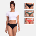 Underwear For Incontinence For Women-Black, Sea Green & Light Coral