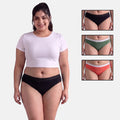 Underwear For Incontinence For Women-Black, Sea Green & Light Coral
