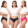 Urinary Incontinence Panties Black, Navy Blue & Dark Pink