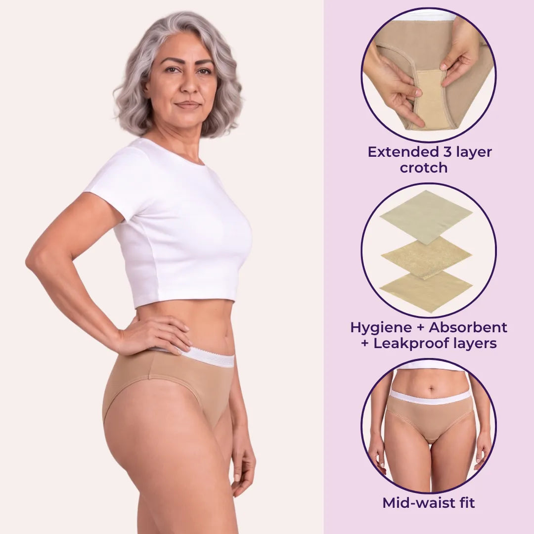 Urine Incontinence Panties Features-Senior Skin
