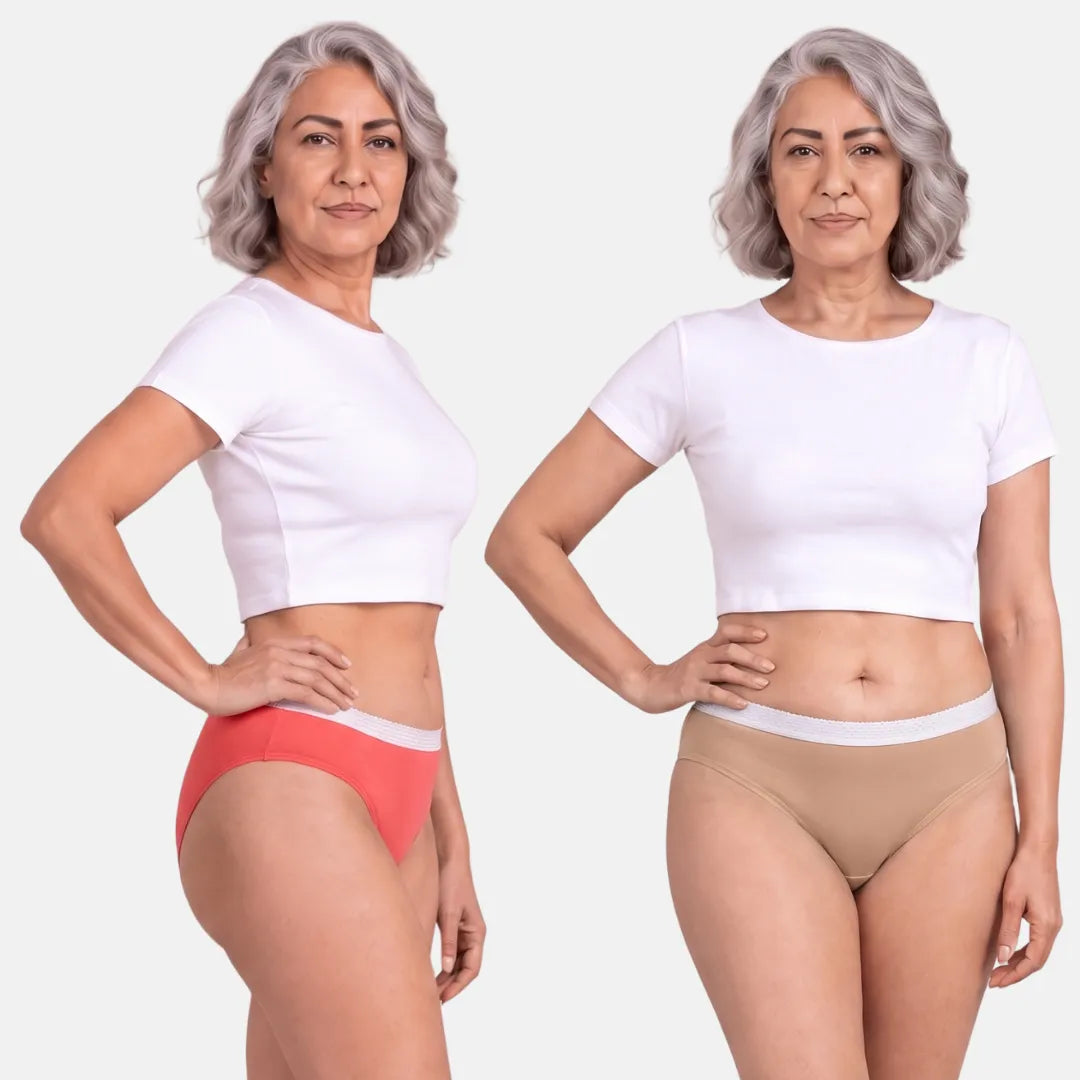 Urine Leakage Panties-Light Coral & Skin